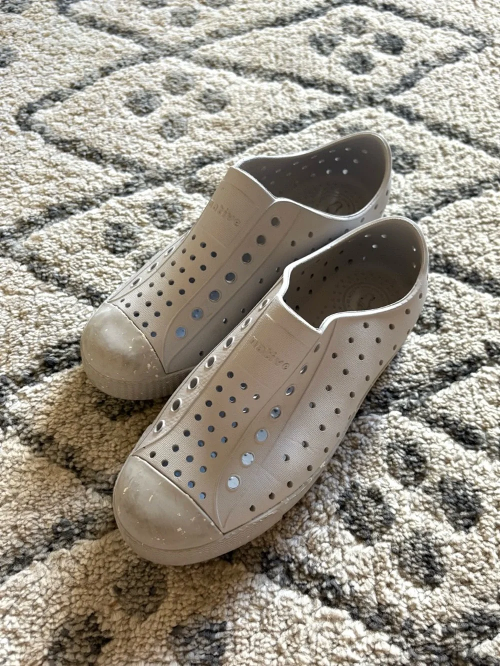 Native grey with speckled toe box shoes